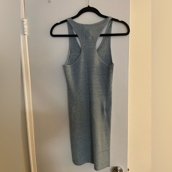 Le Ore x Bandier blue heathered knee length mini dress - Picture 3 of 3